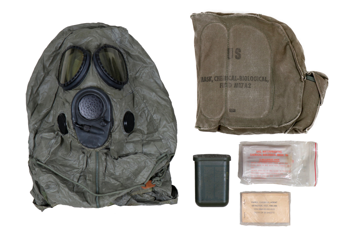US Military OD M17-A2 Gas Mask