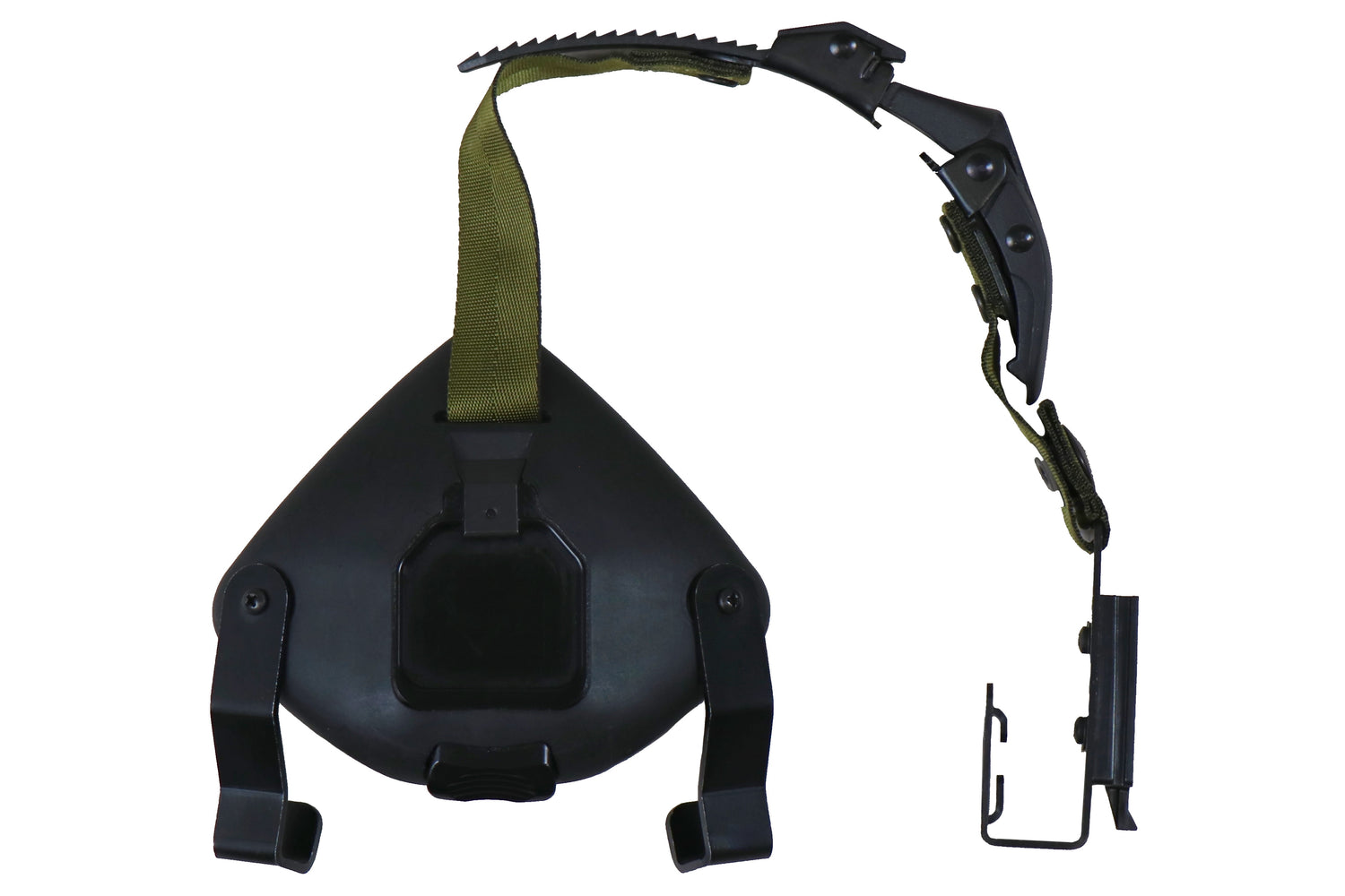 US Military Black NOROTOS 3-Hole Low Profile NVG Shroud with Ratchet Strap
