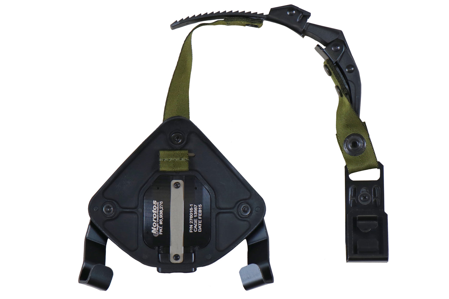 US Military Black NOROTOS 3-Hole Low Profile NVG Shroud with Ratchet Strap