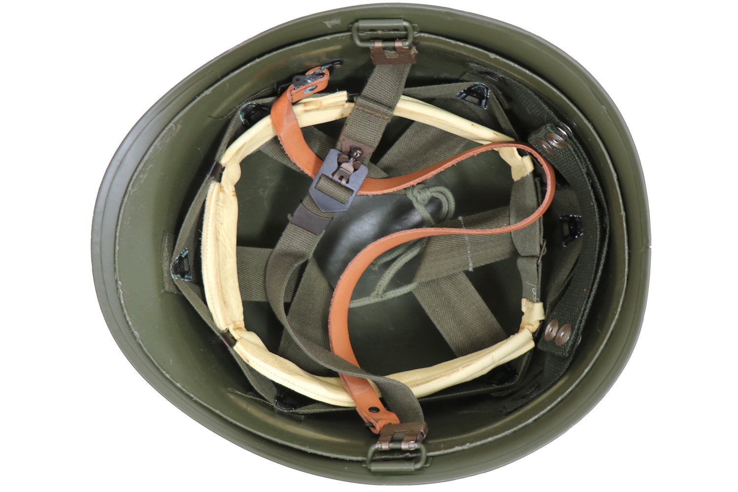 Belgian Green M1 Helmet with Liner