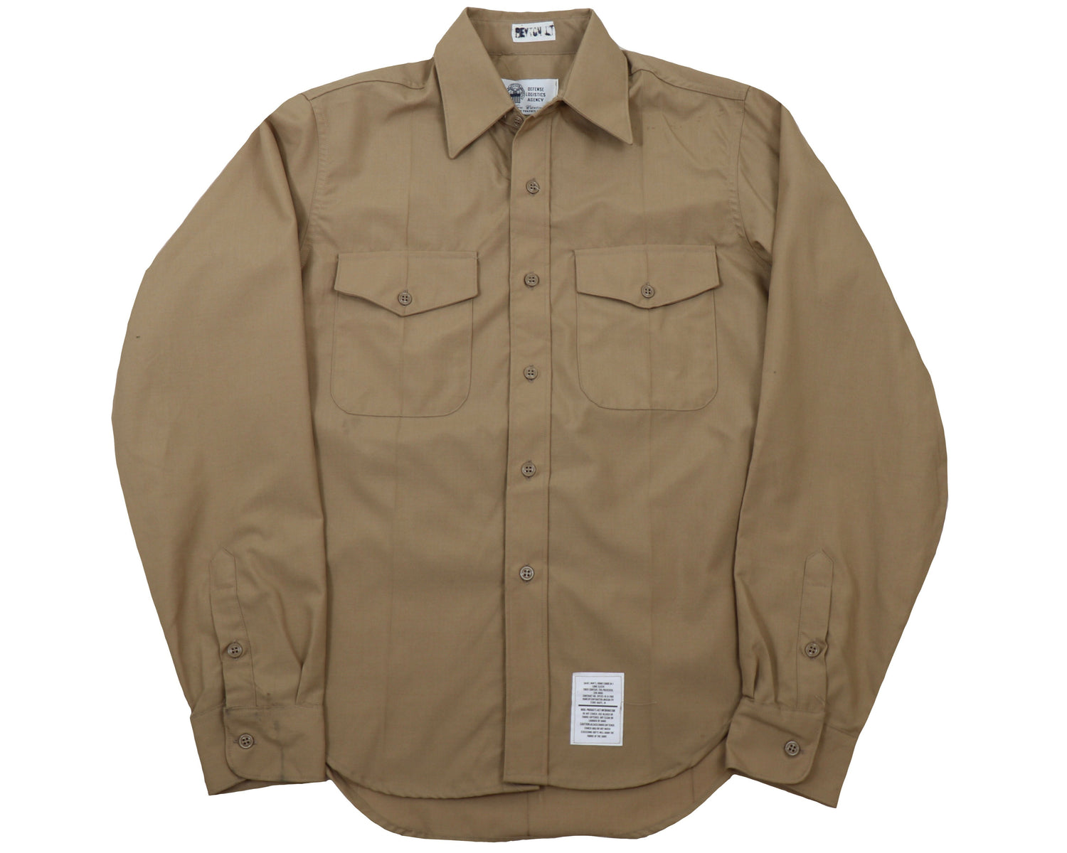 US Marine Corps Khaki Dress Shirt Long Sleeve