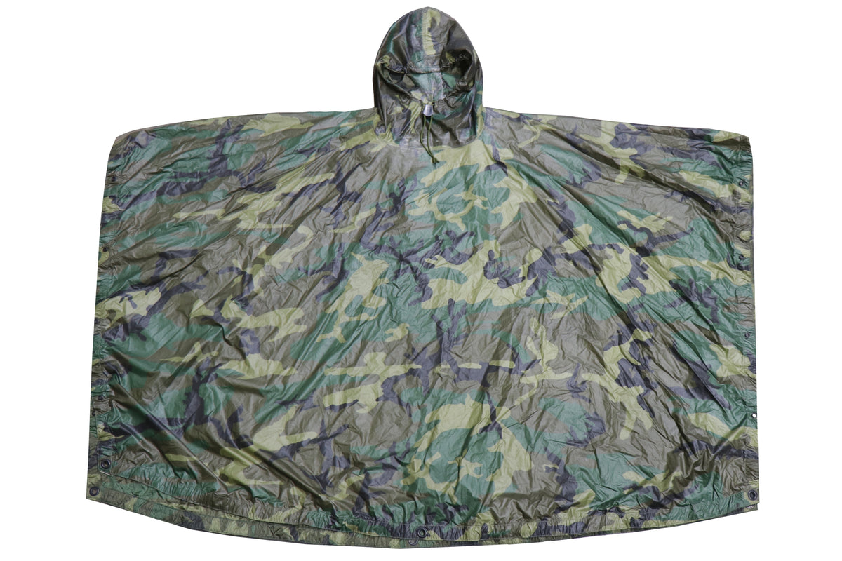 US Military Woodland M81 Rain Poncho – Gear Rack