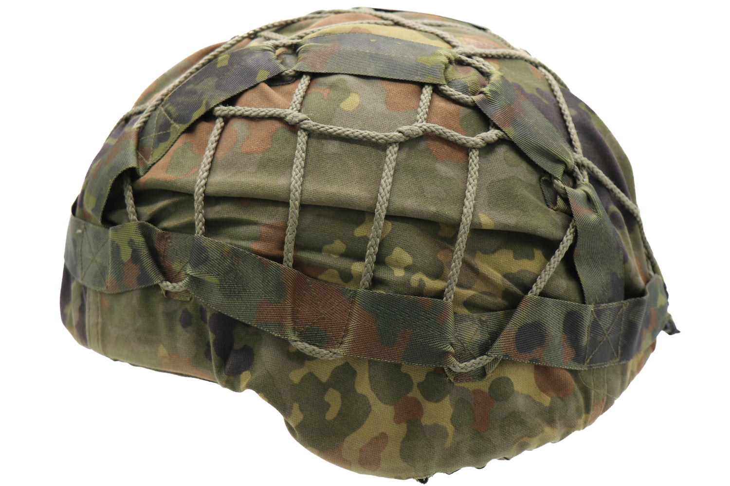 German Bundeswehr Tropical Flecktarn Helmet Cover with Net