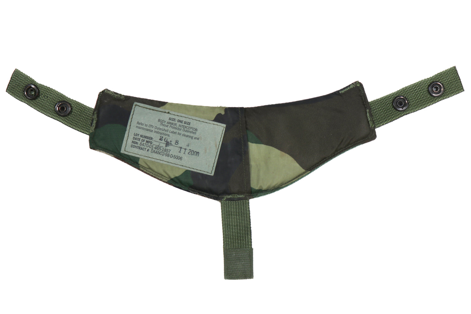 US Military Woodland M81 Throat Protector