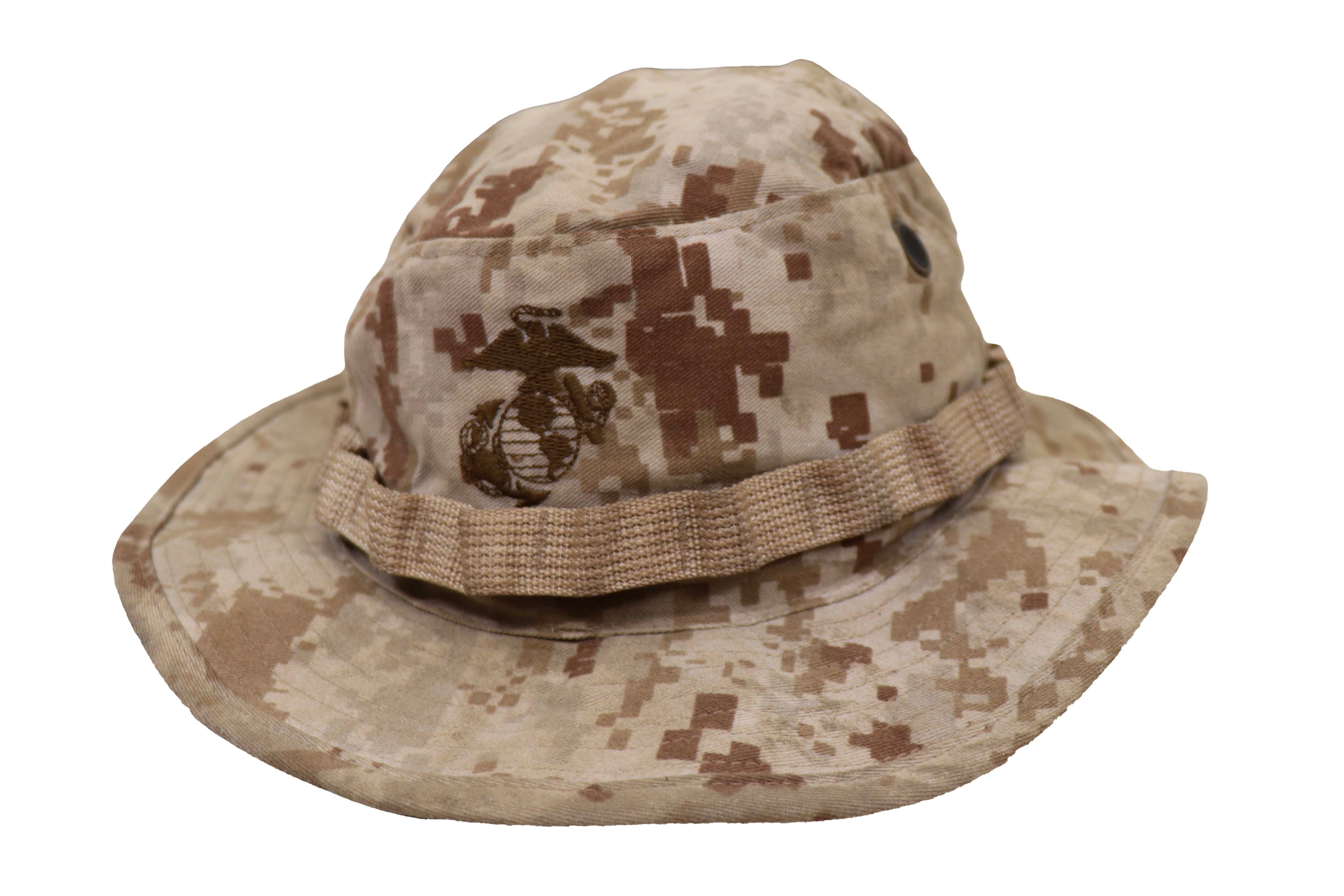 US Marine Corps Desert MARPAT Boonie Hat Gear Rack