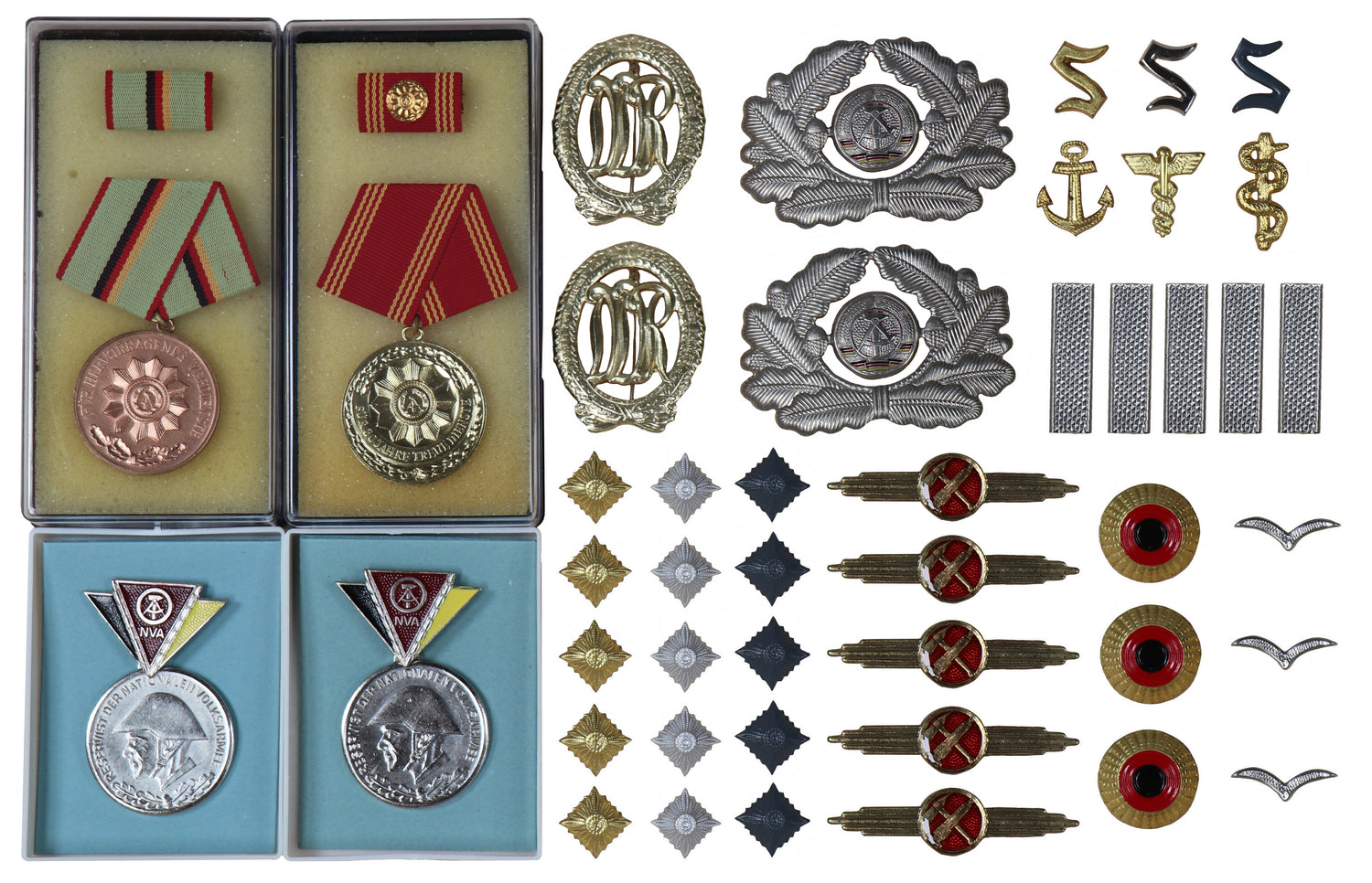 East German Military Insignia Assortment