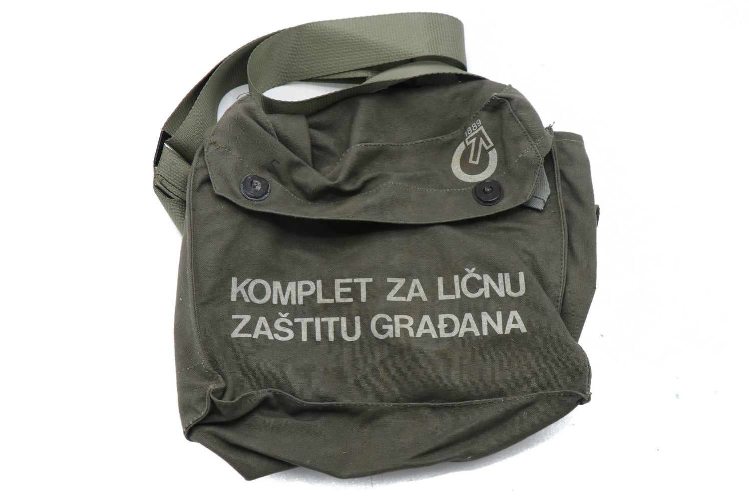 Serbian M-1 Canvas Gas Mask Bag