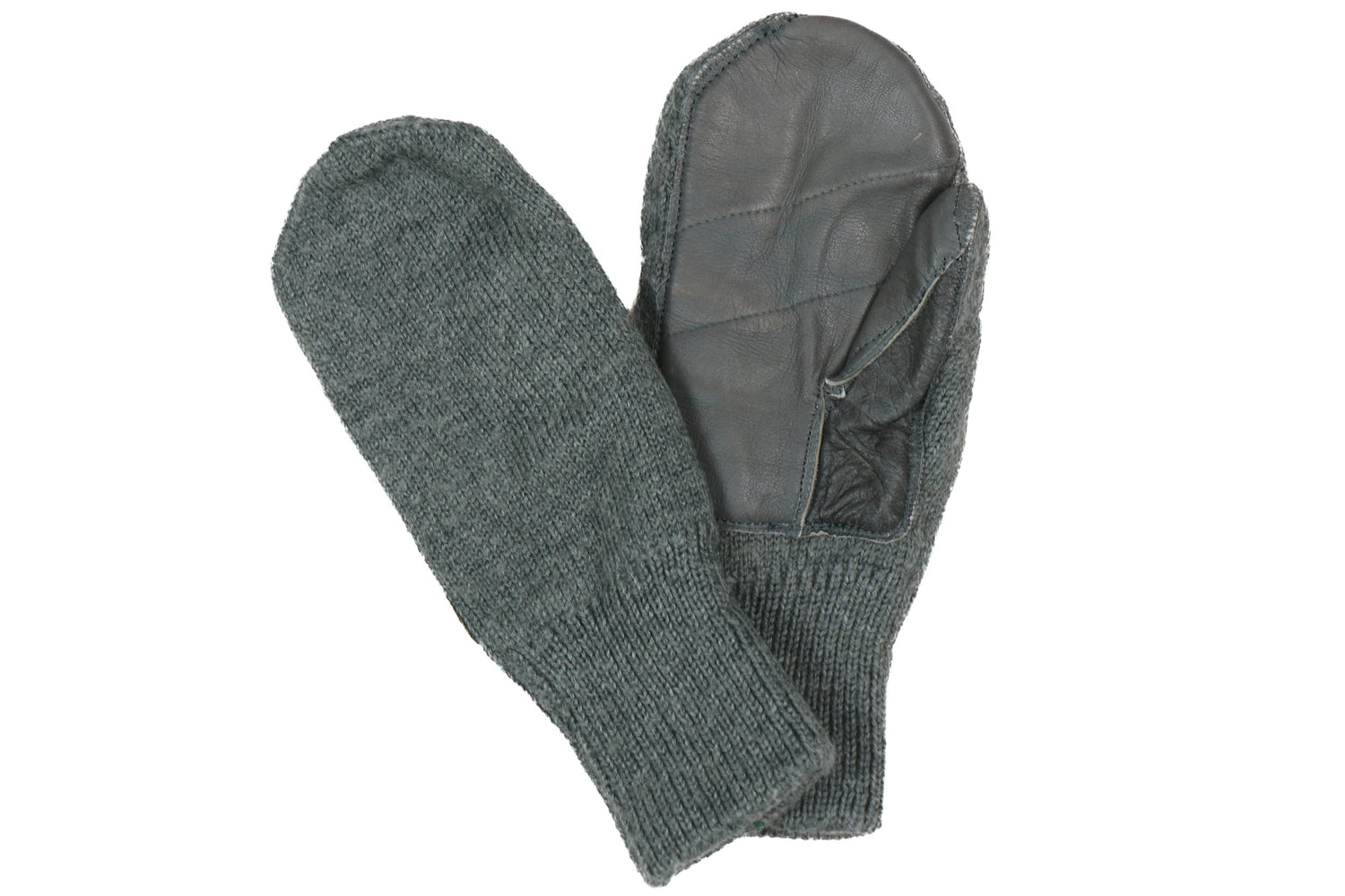 Swiss Leather Lined Wool Mittens