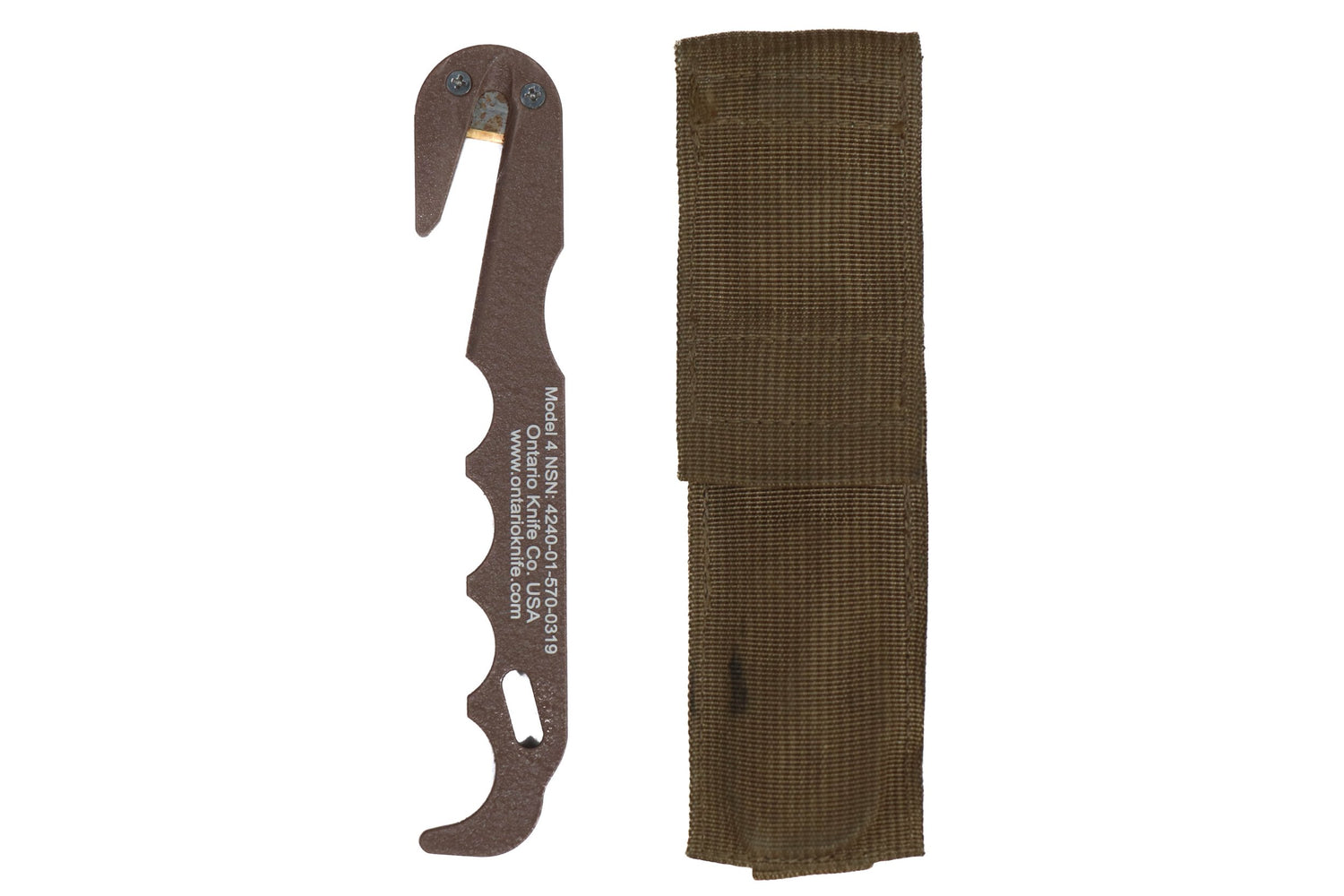 Ontario Knife Strap Cutter Tool Knife w Molle Pouch