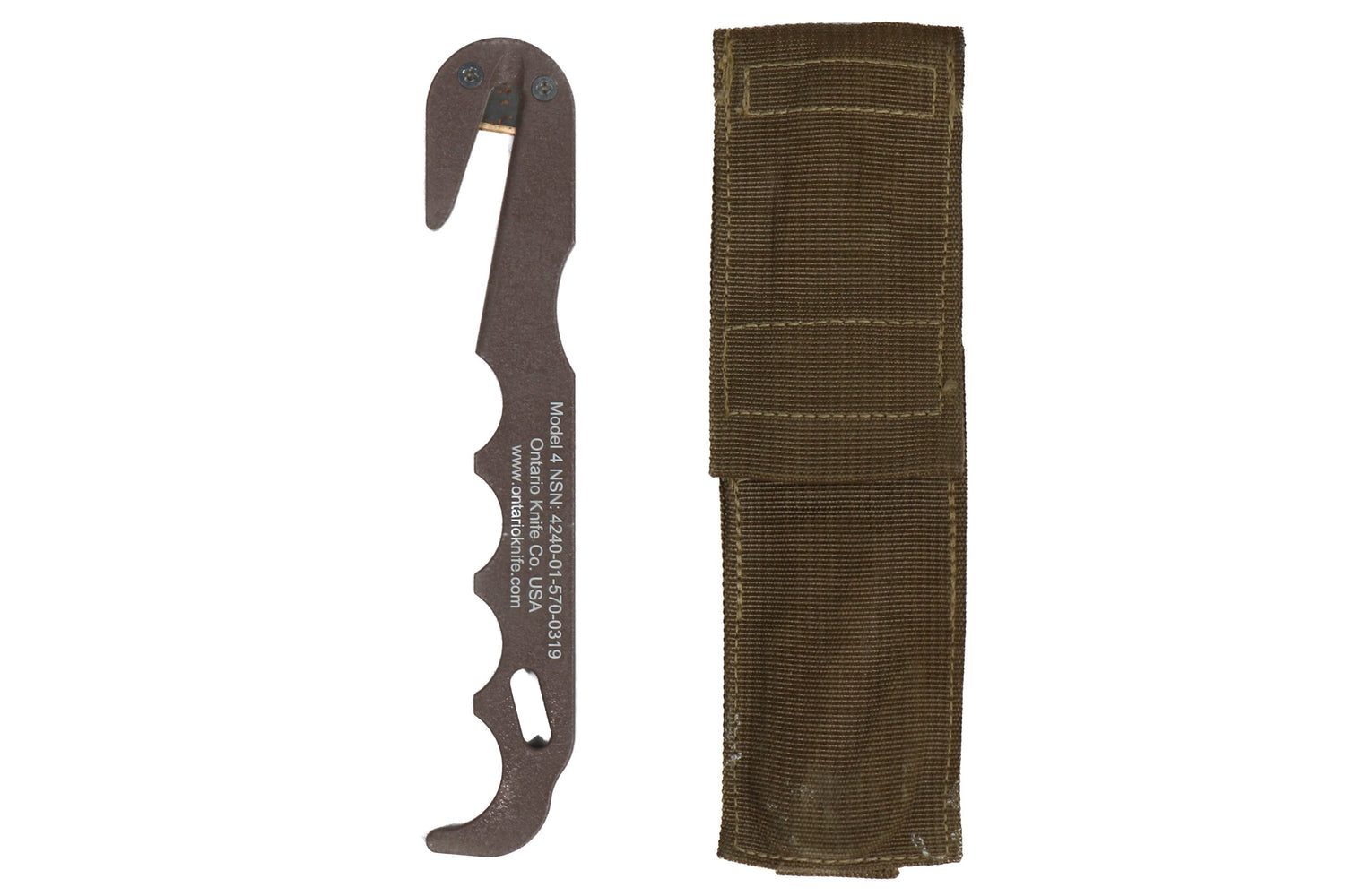 Ontario Knife Strap Cutter Tool Knife w Molle Pouch