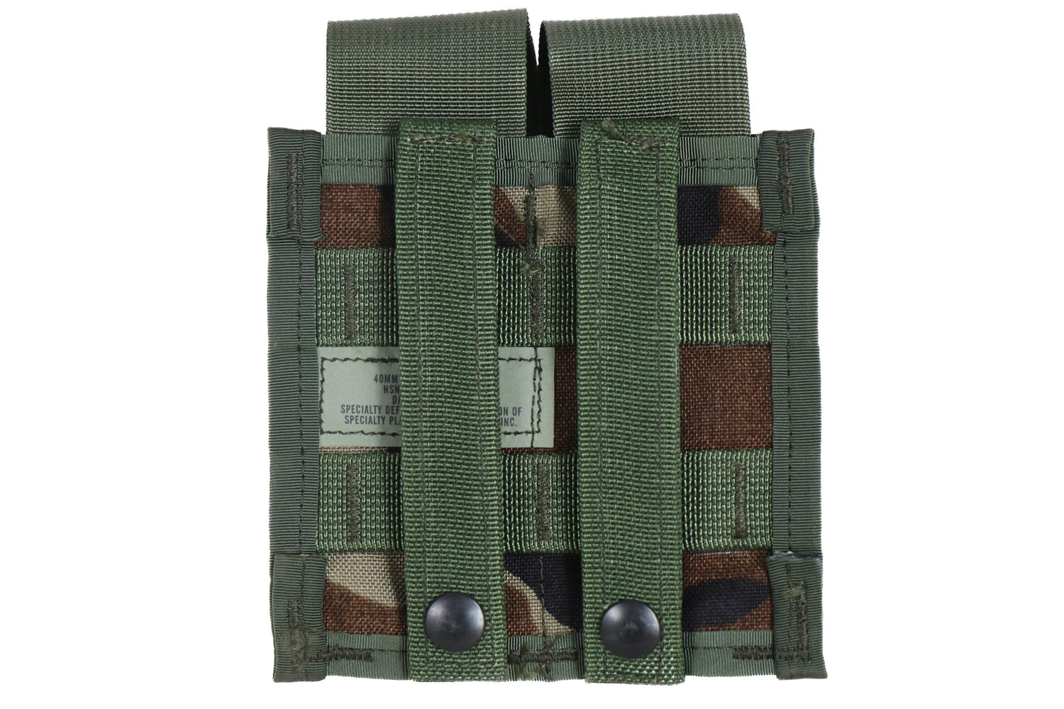 US Army Molle II Woodland M81 40MM Pyrotechnic Double Pouch