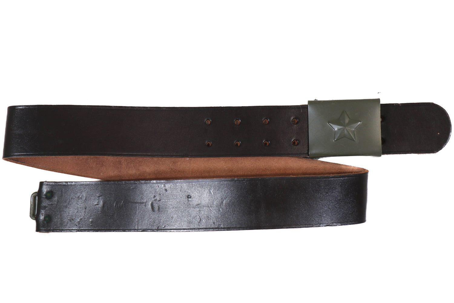 Czech Army Leather Belt and Buckle